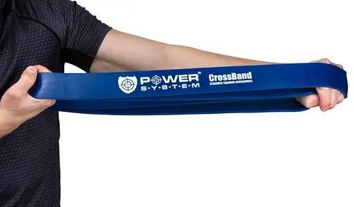 Гумка для фітнесу і кроссфіту Power System PS-4054 CrossFit Level 4 Blue (опір 22-50 кг) (PS-4054_Blue) - фото 6