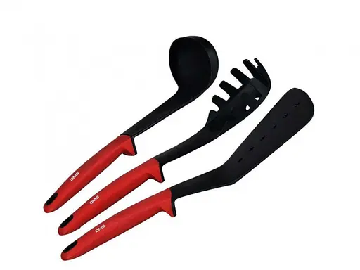 Набір посуду з мармуровим покриттям DMS TSM4015 Червоний - фото 2