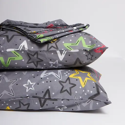 Постільний набір Moon&Star (простирадло 150х220 см + 2 наволочки 40х60 см) Бязь Gold Люкс Cosmic Party - фото 3