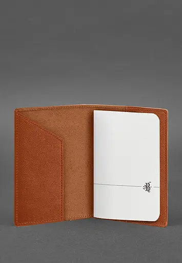 Кожаная обложка для военного билета 7.0 светло-коричневая - фото 3