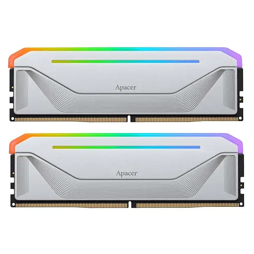 Модуль пам'ятi DDR5 2x16GB/6000 Apacer NOX RGB Silver (AH5U32G60C622NWAA-2) - фото 1