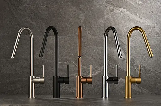 Смеситель для кухни Imex Kenia PVD матовое розовое золото GCE020/ORC Теплый закат - фото 3