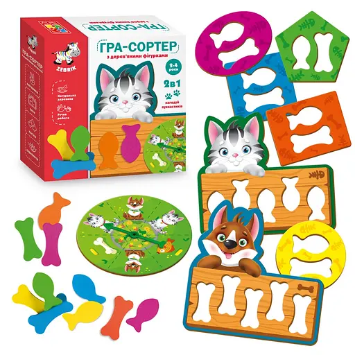 Игра-сортер "Накорми пушистиков" ZB2002-07 Vladi Toys (укр) - фото 2