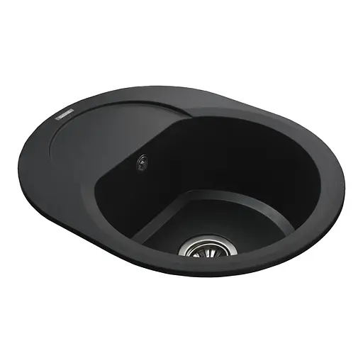 Гранитная мойка Globus Lux Moraine черный 600x470 мм А0001, Черный - фото 3