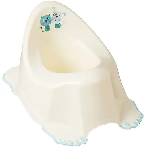Горшок детский Tega Baby антискользящий Dog&Cat soft yellow - фото 1