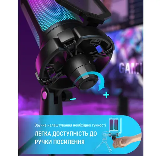 Мікрофон конденсаторний Fifine A6V-B Ampli Game RGB USB Black - фото 8