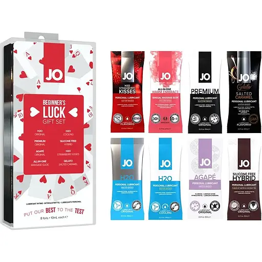 Набор из 8 видов смазок System JO Beginner's Luck по 10 мл