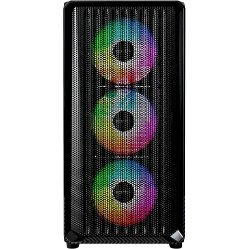 Корпус Montech X5M, Black, Mid Tower, без БЖ, для Micro ATX / Mini ITX, 1xType-C / 1xUSB 3.0 / 1xUSB 2.0, макс. CPU - 165 мм / GPU - 405 мм, 4x120 мм ARGB, бічна панель із загартованого скла - фото 2