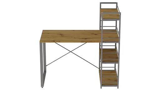 Письмовий стіл Ferrum-decor Серії Конект з етажеркою 75x120x60 сірий ДСП Дуб Артізан 16мм (FRD-104232) - фото 4