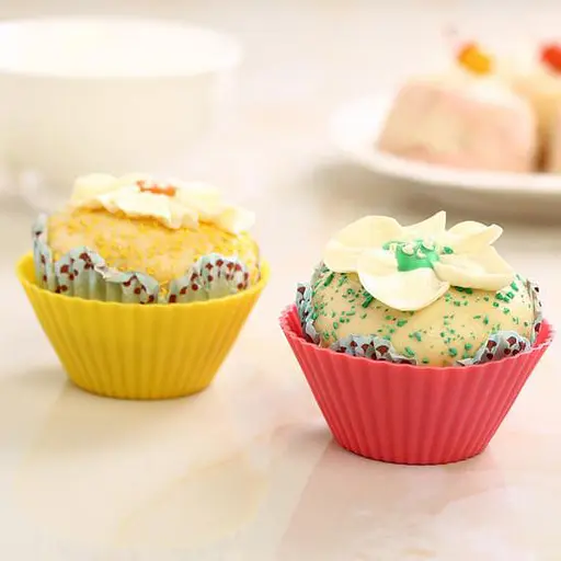 Набір силіконових форм для випічки кексів, мафінів, міні-тортиків 12 шт., A-plus 85544 - фото 3