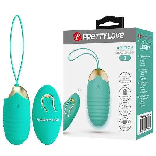 Віброяйце Pretty Love Jessica 7.5 см зелений - фото 3