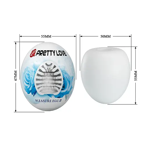 Мастурбатор яйце Pretty Love Pleasure Egg III білий - фото 6