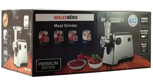 Электрическая мясорубка для мяса Walesberg WB318А профессиональная электромясорубка для дома - фото 3