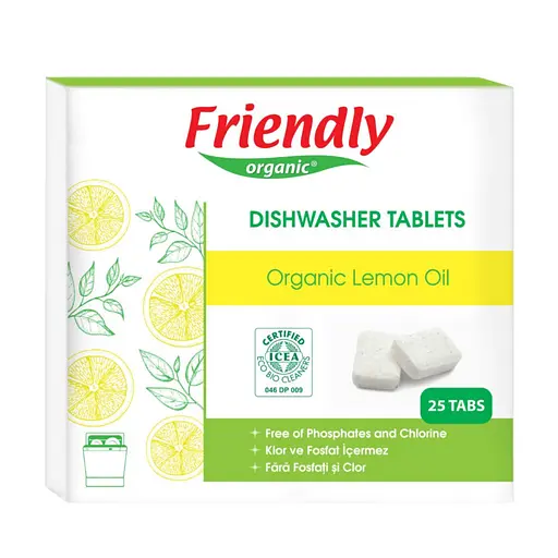 Таблетки для посудомийної машини 25 шт Friendly organic
