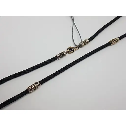 Ювелирный шелковый шнурок Crocus Ювелирный дом с золотыми вставками. Ш0033-4В/Д4ШН 60 - фото 2