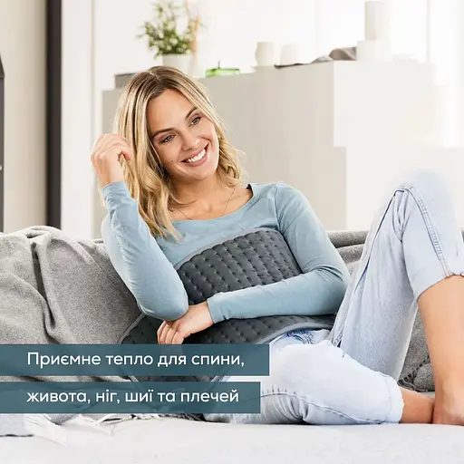 Beurer Електрогрілка Beurer традиційна форма 60х30 см 100 Вт 6 режимів мікроволокно сірий - фото 3