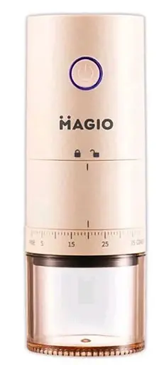 Аккумуляторная кофемолка для дома Magio MG-199 Li‑ion 1500мАч жерновой измельчитель кофейных зерен 25г Бежевый - фото 1