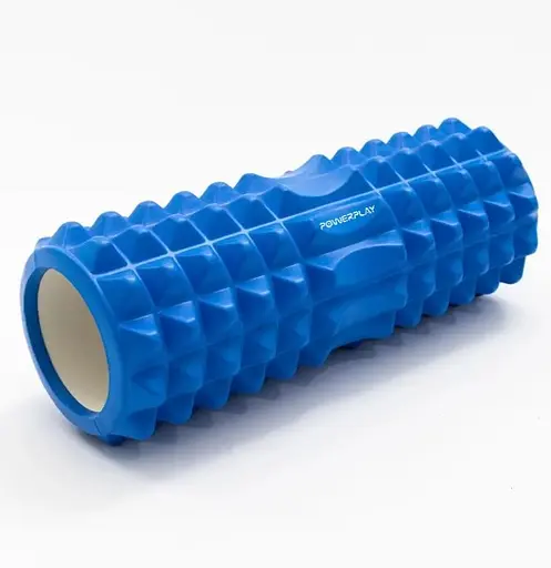 Масажний ролик (роллер) PowerPlay 4405 EVA Massage Roller Синій 33x12 см (PP_4405_Blue) - фото 3