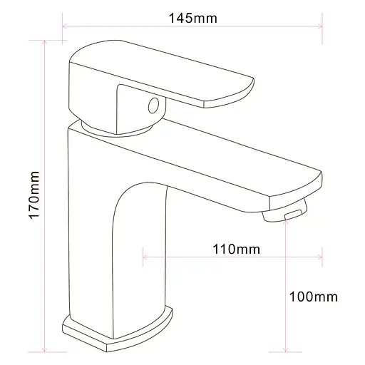 Змішувач для умивальника Globus Lux ALFA GLAL-0401 латунний елегантний для ванної кімнати з високою функціональністю - фото 2