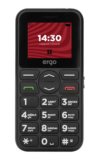 Мобільний телефон Ergo R181 Dual Sim Black - фото 1