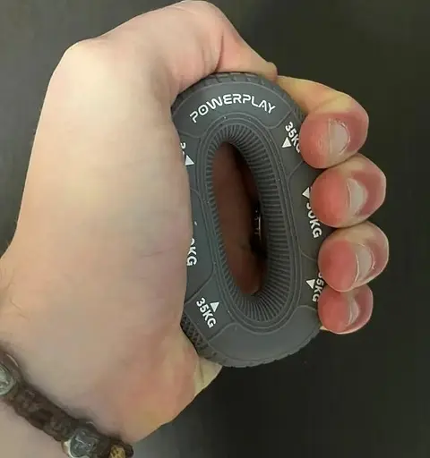 Еспандер кістьовий PowerPlay силіконовий PP-4331 Hand Grip Large 30-35-40 кг Сірий (PP_4331_Grey_(30-35-40)) - фото 3