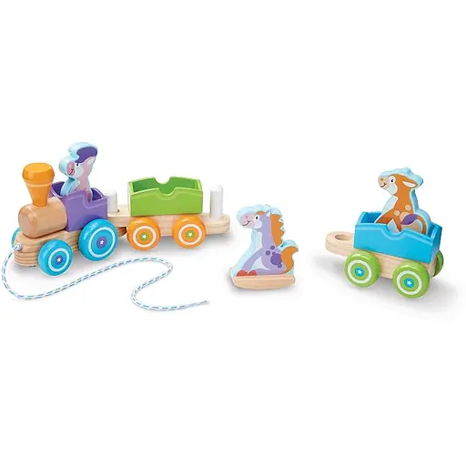 Поезд с животными Melissa & Doug деревянный (MD14608) - фото 3