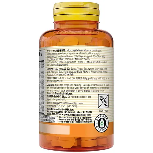 Мультивітаміни на кожен день Mason Natural Daily Multiple Vitamins 100 таблеток - фото 3