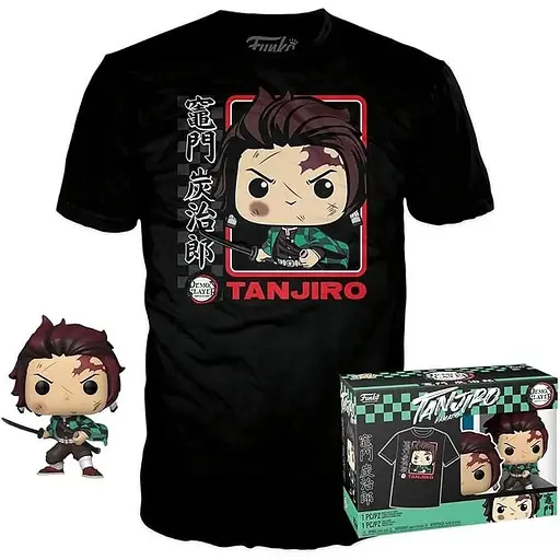 Набор Funko Pop Tee Set Фанко Поп Demon Slayer Tanjiro Клинок рассекающий демонов Танджиро 10 см DS BL K867 S - фото 1
