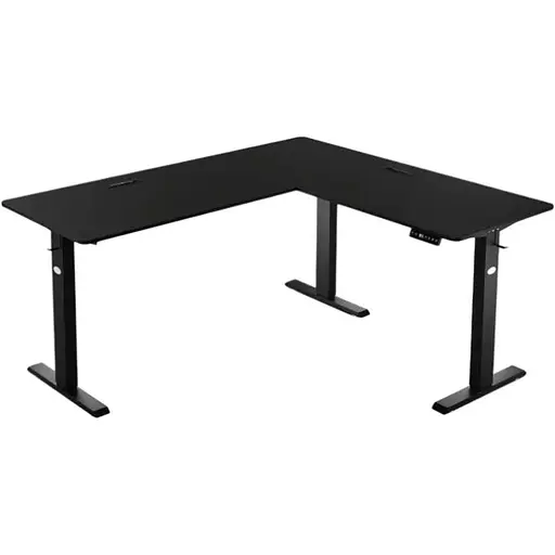 Компьютерный угловой стол Di Volio Montaro с регулируемой высотой черный