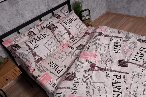 Пододеяльник Moon&Star Микросатин Premium Paris Souvenir Двуспальный 175x210 см - фото 3