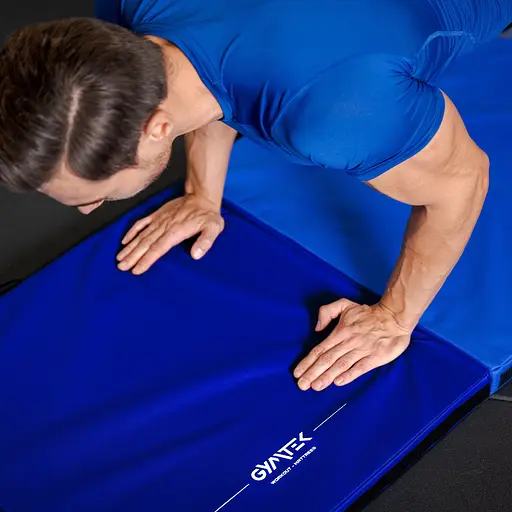 Мат гімнастичний Gymtek твердий 5 см темно-синій - фото 9