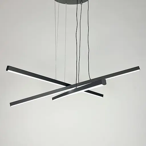Чорна каскадна Led люстра Ø 80 см | Арт. A 55069-800 BK | Line F - фото 6
