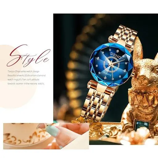 Жіночий наручний годинник Baosaili Lux (Золотистий) - фото 3