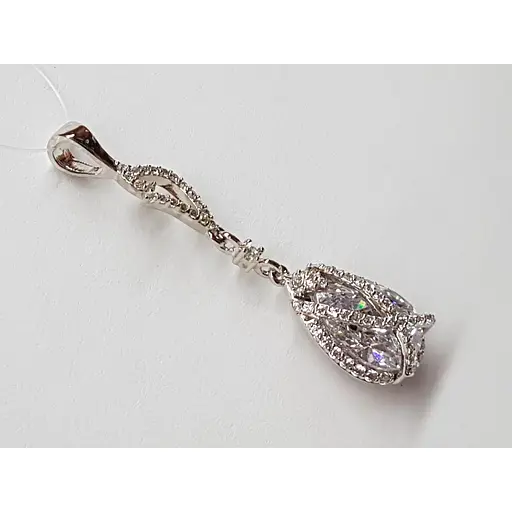 Серебряная подвеска Qvaliz с фианитами. 903-00264 - фото 2