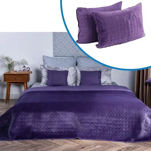 Набір VeLour покривало та 2 чохли на подушки Violet (К_994.55_Violet)