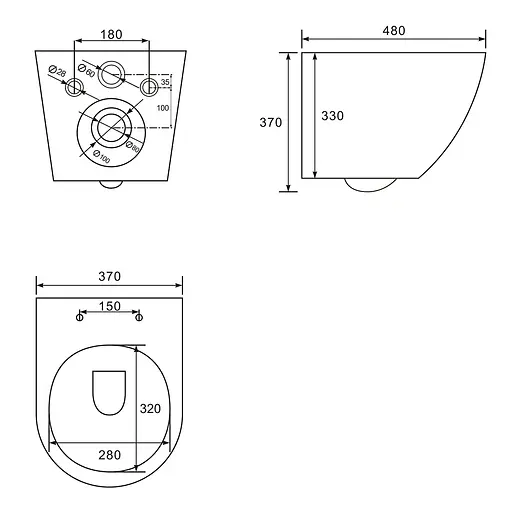 Комплект инсталляция 4 в 1 Volle Master Evo 212010 + унитаз Volle Amaeus M Rimless 13-06-055M с сидением Soft Close, Белый - фото 6