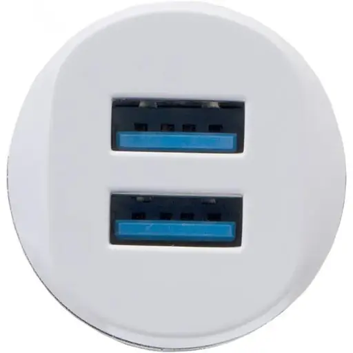 Автомобільний зарядний пристрій Inkax CC-12 2USB 2.1A microUSB White (av087-hbr) - фото 4