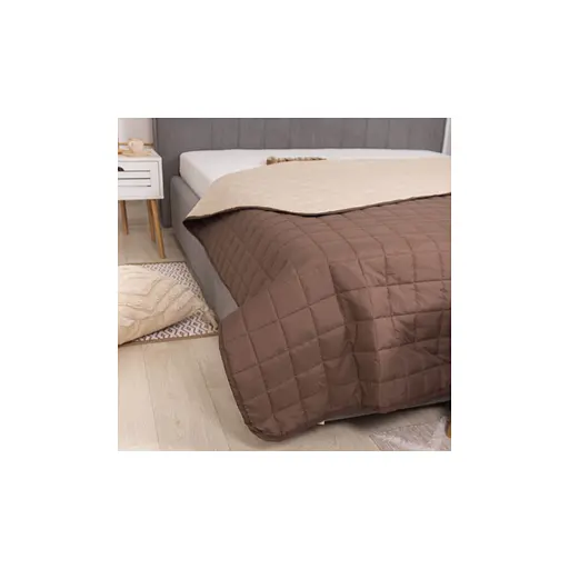 Покривало Viluta стьобане двустороннє Дует Шоколадно-ванільний 140х210 (дует Шоколадно-Ванільний 210*140) - фото 7