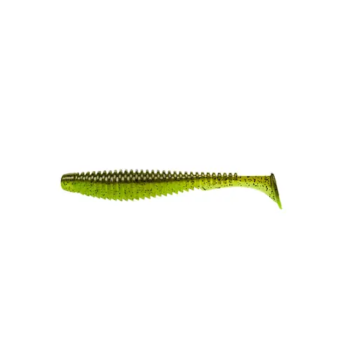 Силікон FishUP U-Shad 3" #204 - Green Pumpkin/Chartreuse (9 шт/уп)