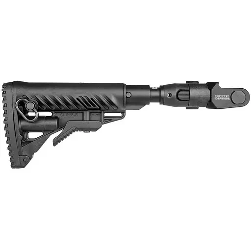 Приклад телескопический Fab Defense для АКМС складной с амортизатором черный