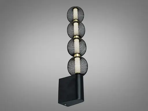 Настінне LED бра Romin чорний 7 Вт сітчасті абажури - фото 2