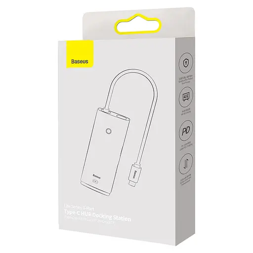 Док-станция мульти - хаб-адаптер Baseus Lite Series 6-Port Usb-C WKQX050101 - фото 6