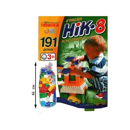 Конструктор Юніка Нік-8, 191 деталь