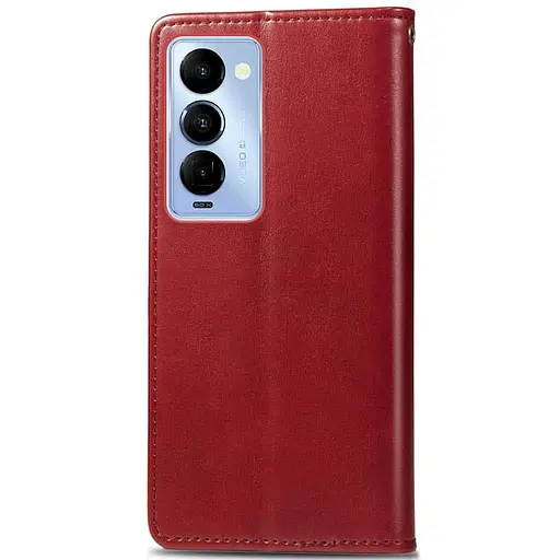 Кожаный чехол-книга Getman Gallant (PU) для TECNO Camon 18/18P Красный - фото 4
