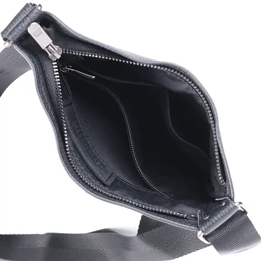 Тонка сумка для чоловіків через плече з натуральної шкіри SHVIGEL 23х24х1,5 см sum0027003 - фото 7