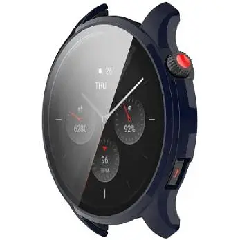 Чехол-накладка DK Пластик Gloss Glass Full Cover для Xiaomi Amazfit GTR 4 (dark blue) - фото 3