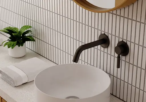 Смеситель для умывальника Kohlman Roxin Black + Box скрытого монтажа QW180RB Черный матовый - фото 2