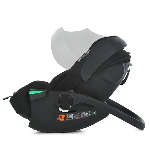 Автокрісло-бебікокон El Camino i-FLOW i-SIZE R129, для зросту 40-87 см, 3-точкове, з боковим захистом, Чорне - фото 3