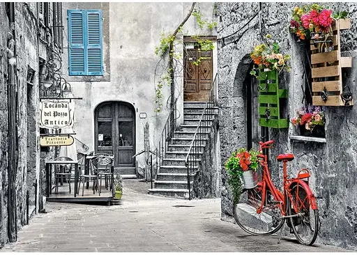 Пазл Castorland puzzle Очаровательная аллея с красным велосипедом 500 элементов (B-53339) - фото 2