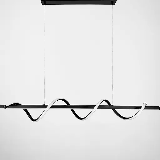 Закрученная LED люстра в черном корпусе в 2-х размерах Ст. H 22L BK | Line F - фото 7